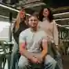 3 students sat in the student's union building