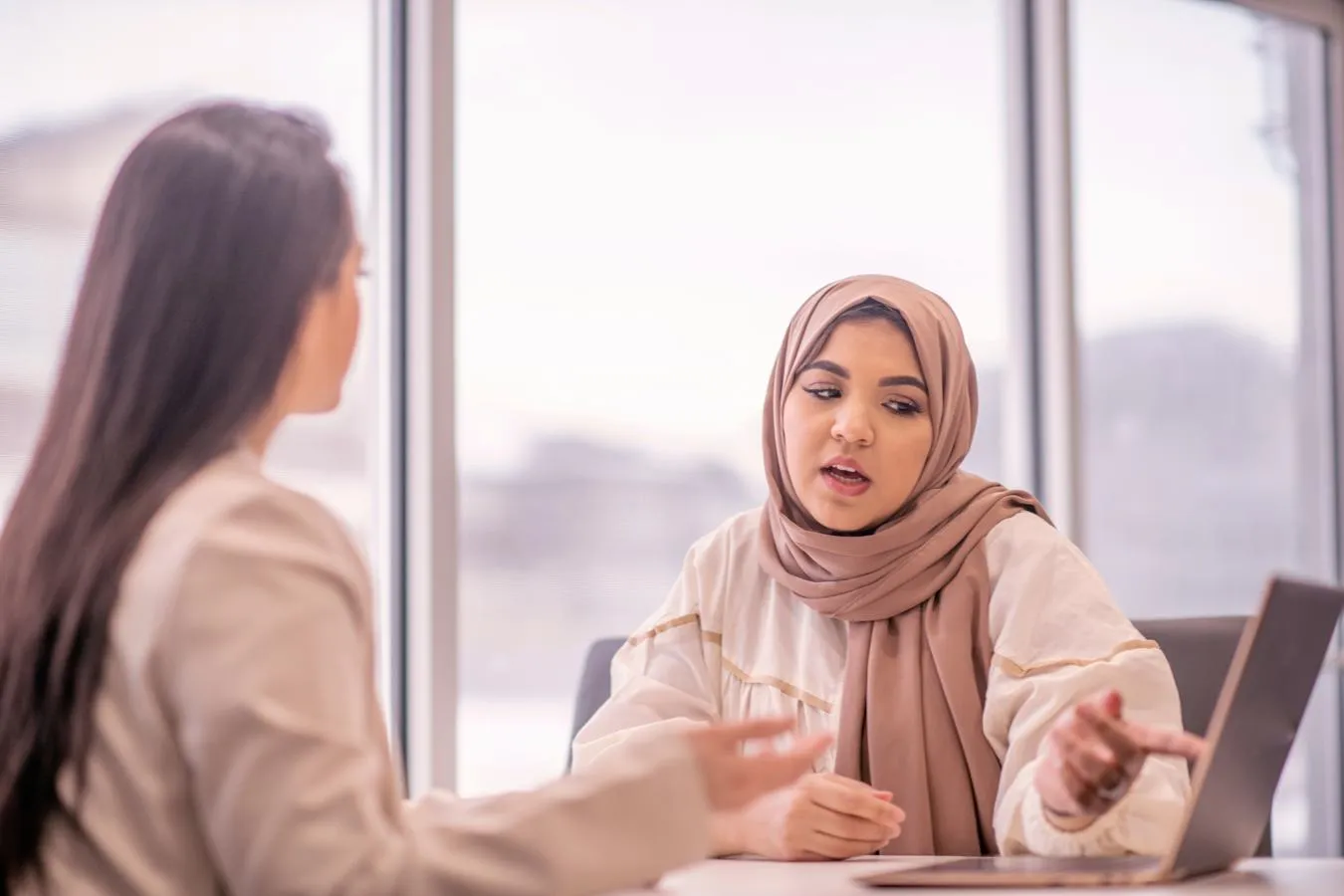 Student getting advice 