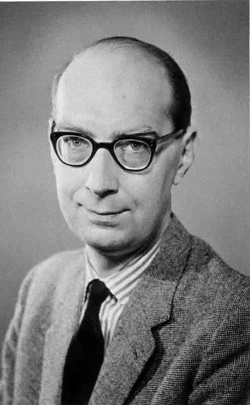 Philip Larkin in his iconic glasses