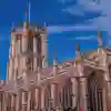 the exterior of Hull Minster, a large medieval brick church
