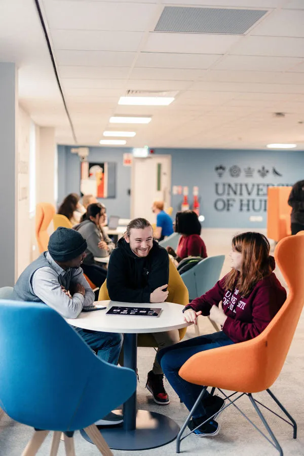 Students in the Business Lounge 