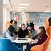 Students in the Business Lounge