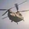 A chinook helicopter in flight