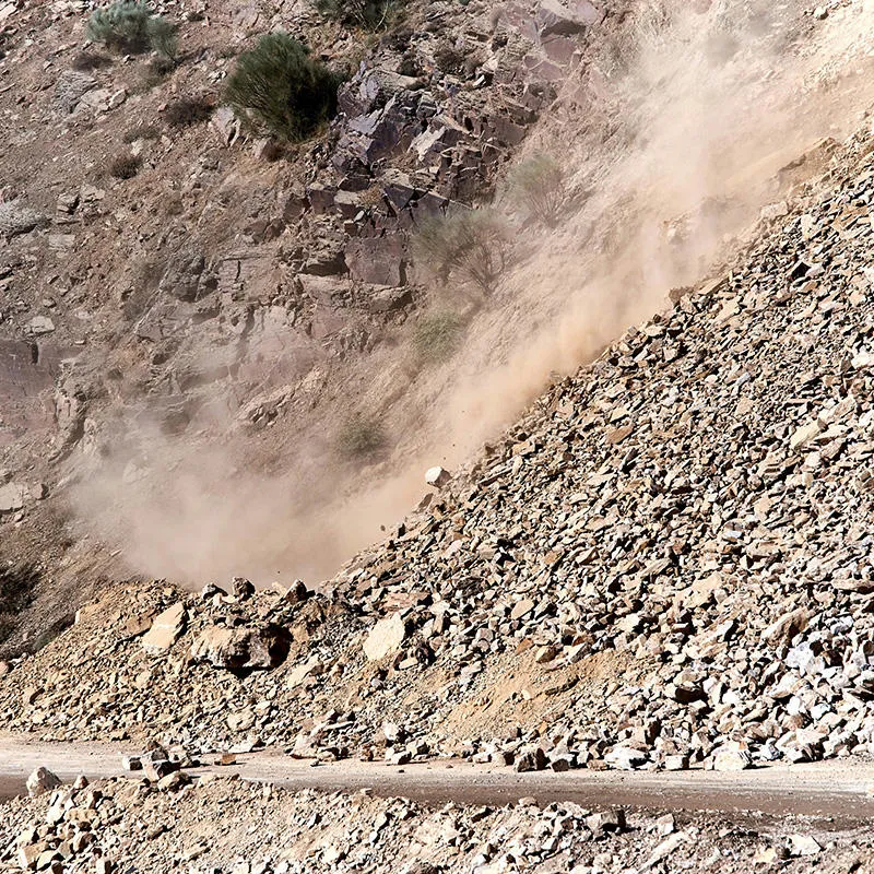 Sediment landslide