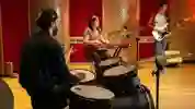 A band in the studio
