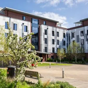 An outside view of The Courtyard student accommodation at the University of Hull