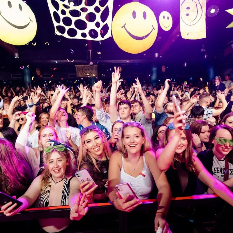 students at asylum nightclub on a night out
