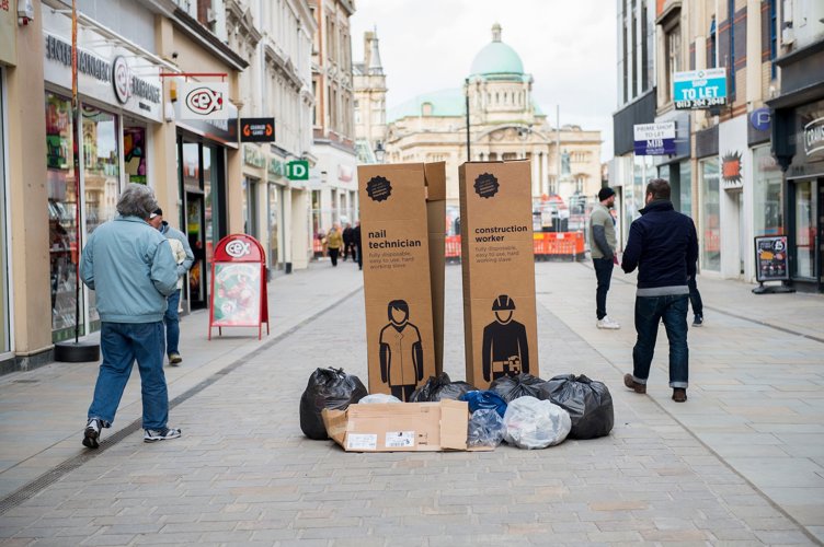 Raising awareness of modern slavery - Anti-Slavery Day Anti-Slavery exhibition in Hull City Centre