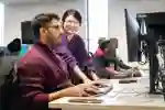 DAIM student Kuniko Azuma with lecturer