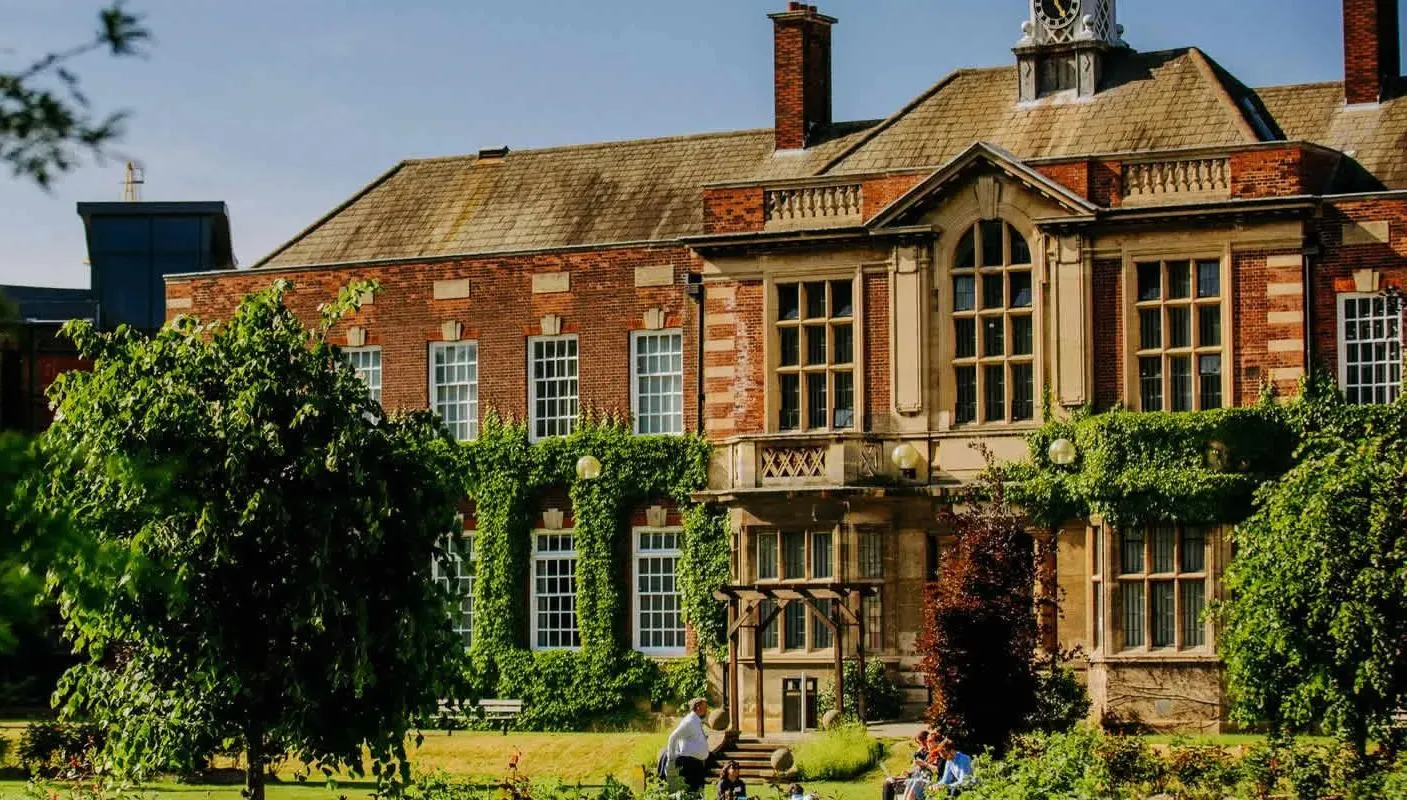 Derwent building, ivy covered two story building on university campus
