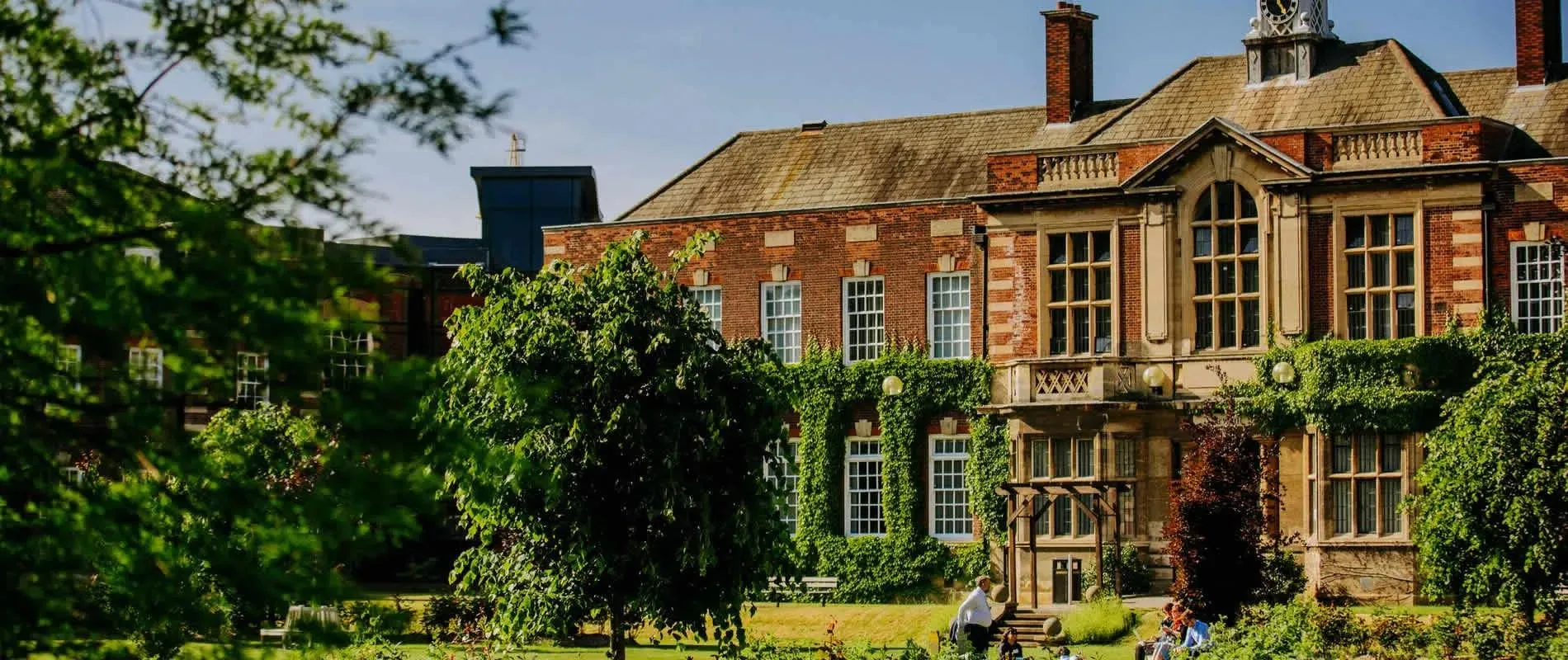 Derwent building, ivy covered two story building on university campus