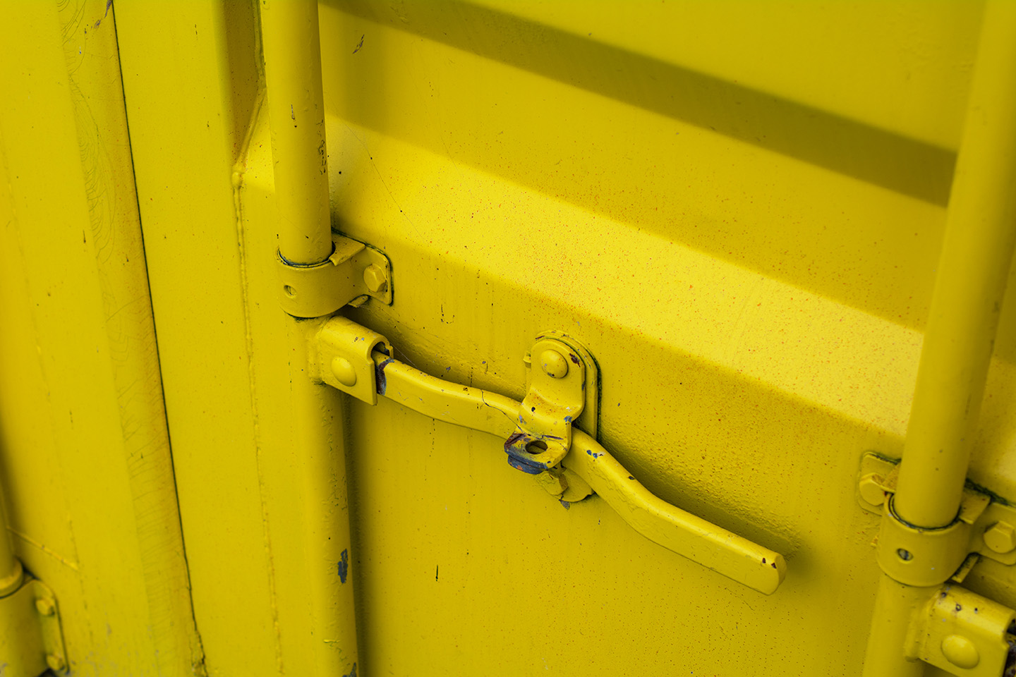 Inside view of a container ship door
