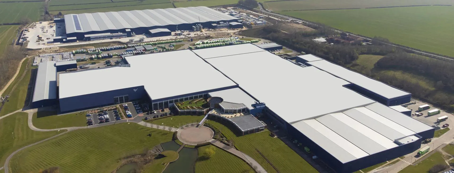 Aerial shot of Wren Kitchens