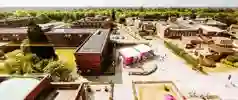 aerial view of university campus