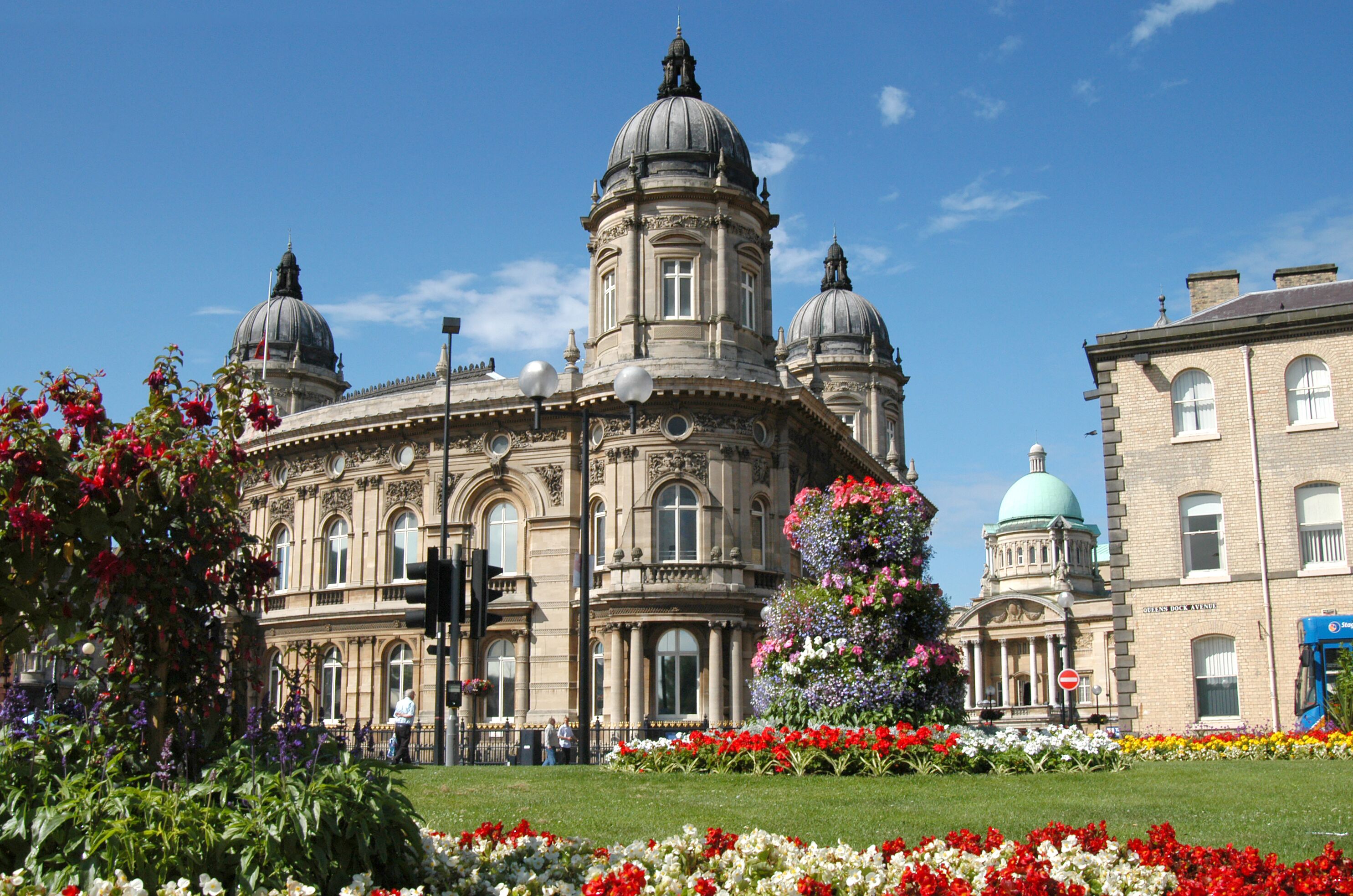 Maritime Museum with flowers in the foreground