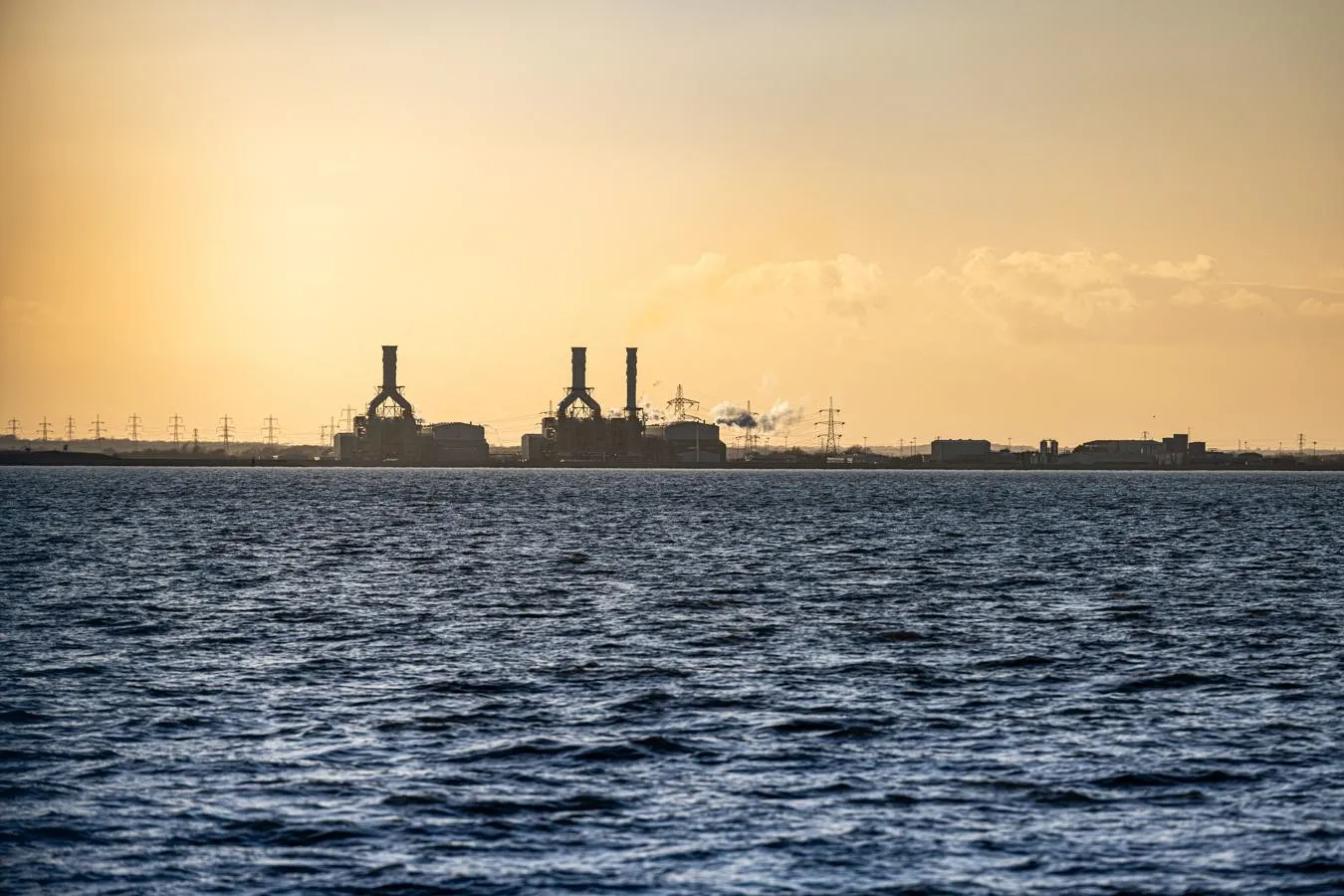 Industrial plant on the Humber's south bank