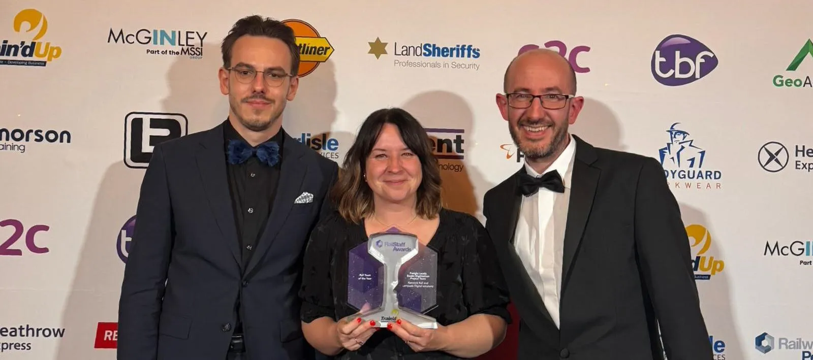 Lampada team members at the RailStaff award ceremony