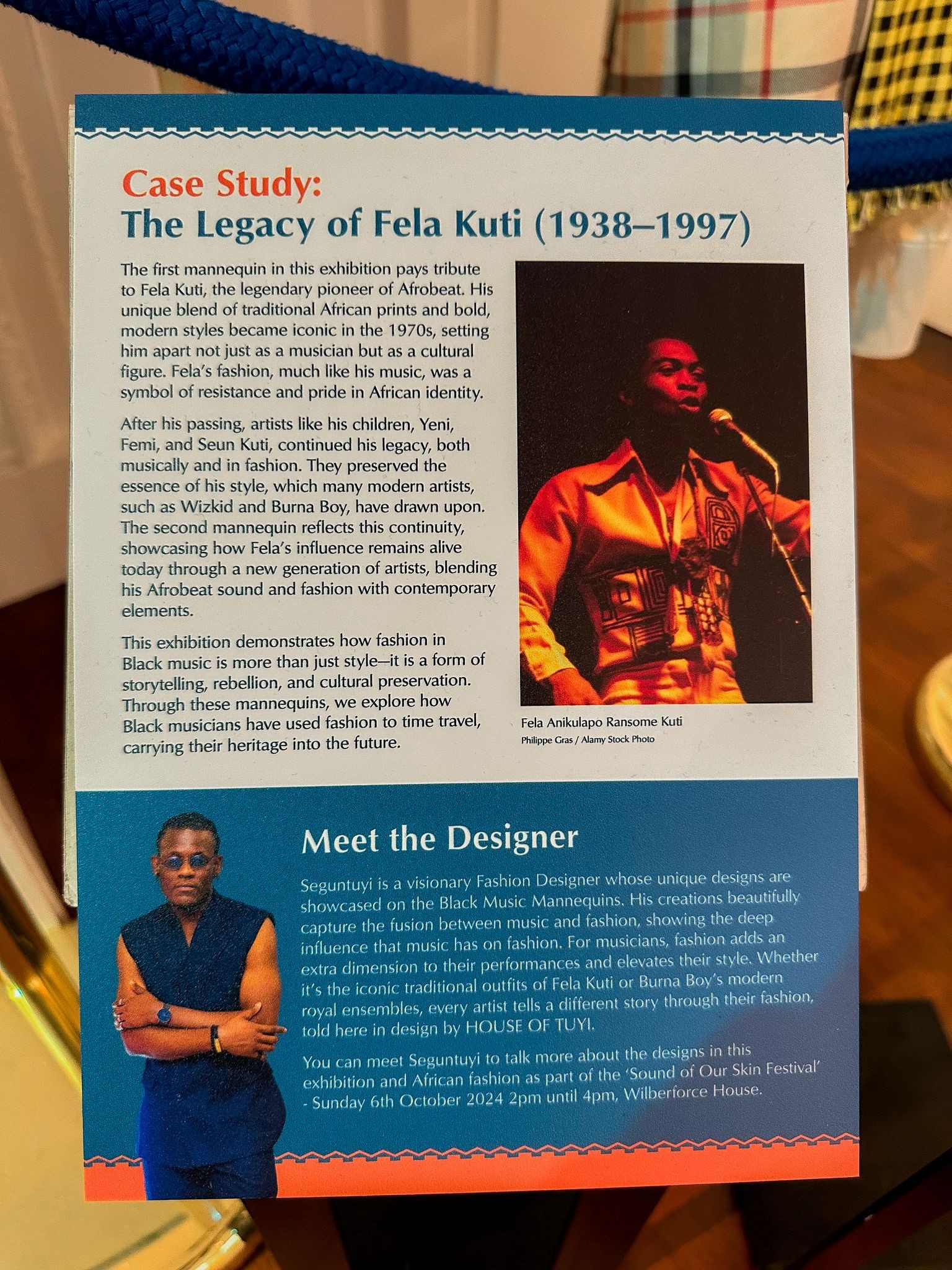 Panel from Echoes of our Heritage exhibition Seguntuyi Onakoya