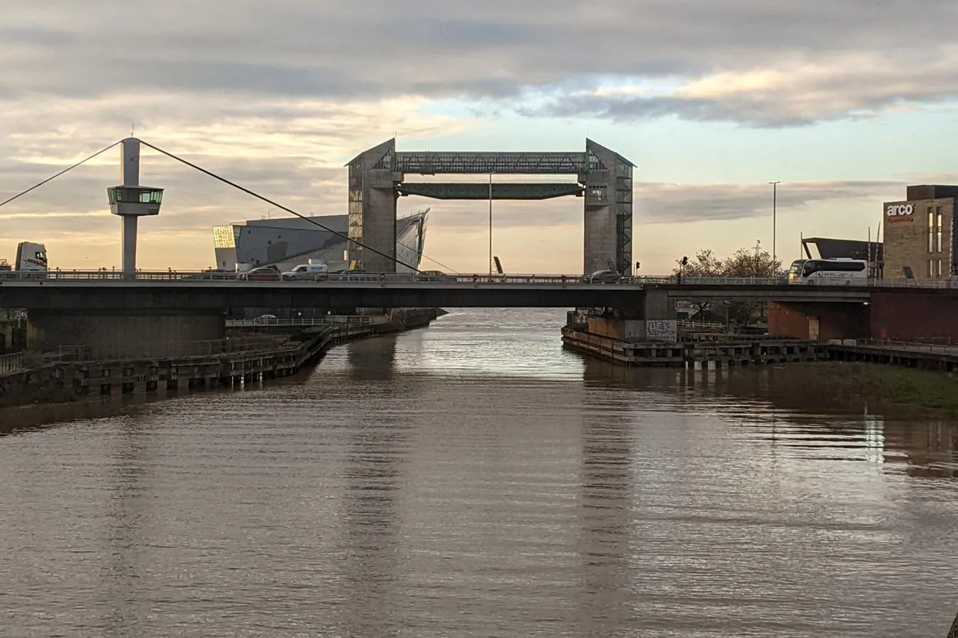 Hull Tidal Barrier from the River Hull
