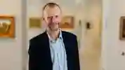 Dave Petley stood inside an art gallery
