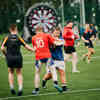 students playing on the new international-standard rugby pitch
