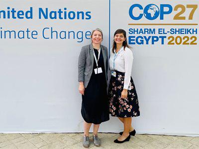 Professor Briony McDonagh and Dr Agota Mockute at COP27