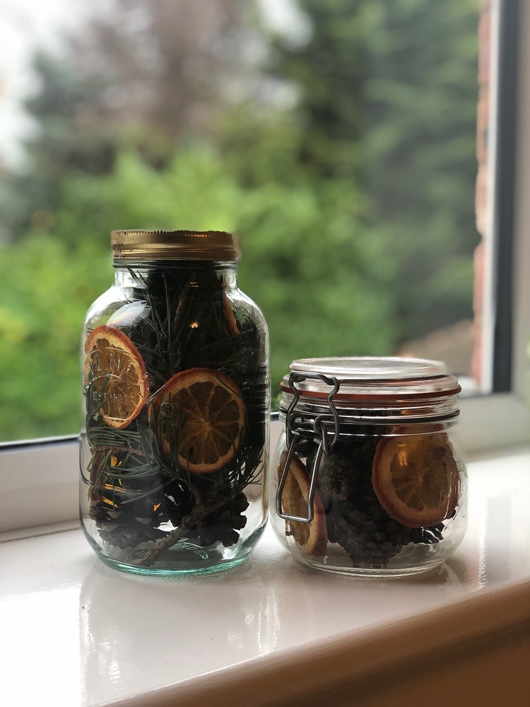 christmas decorations jar
