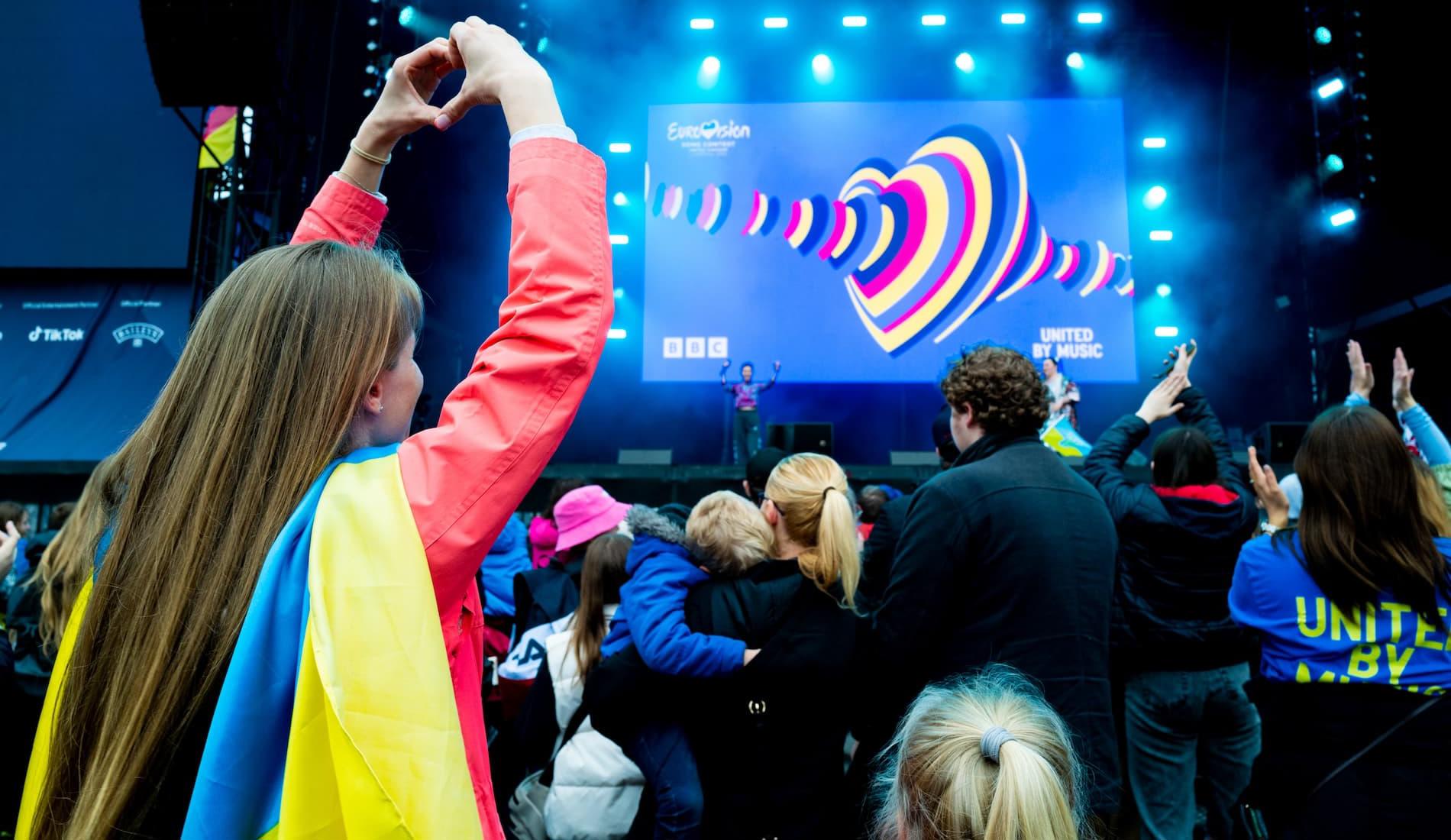 Fans at the Eurovision Village, Liverpool