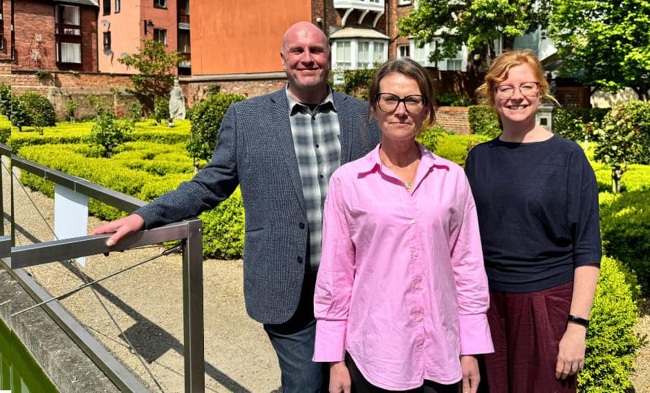 HIKE Grant Freedom - Simon Green Professor of Criminology and Victimology at the University of Hull and Wilberforce Institute, Dr Nicola O’Leary Senior Lecturer in Criminology, and Jo Hawkes, General Manager Freedom Festival Arts Trust.