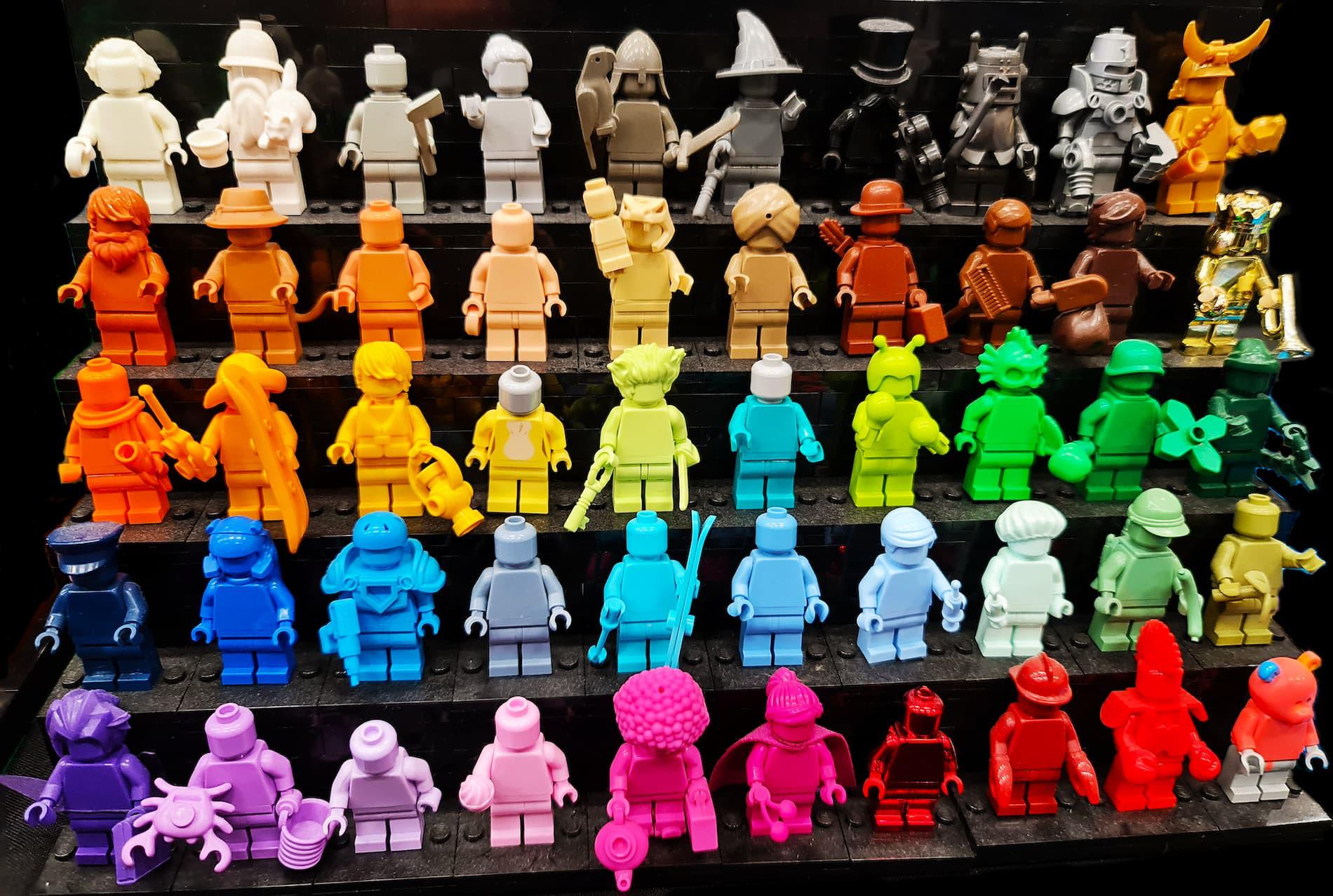 Colourful LEGO figures