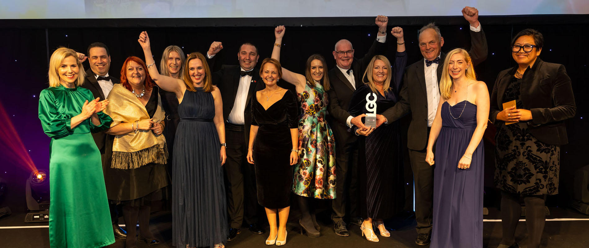 the group of award winners from local councils and the university