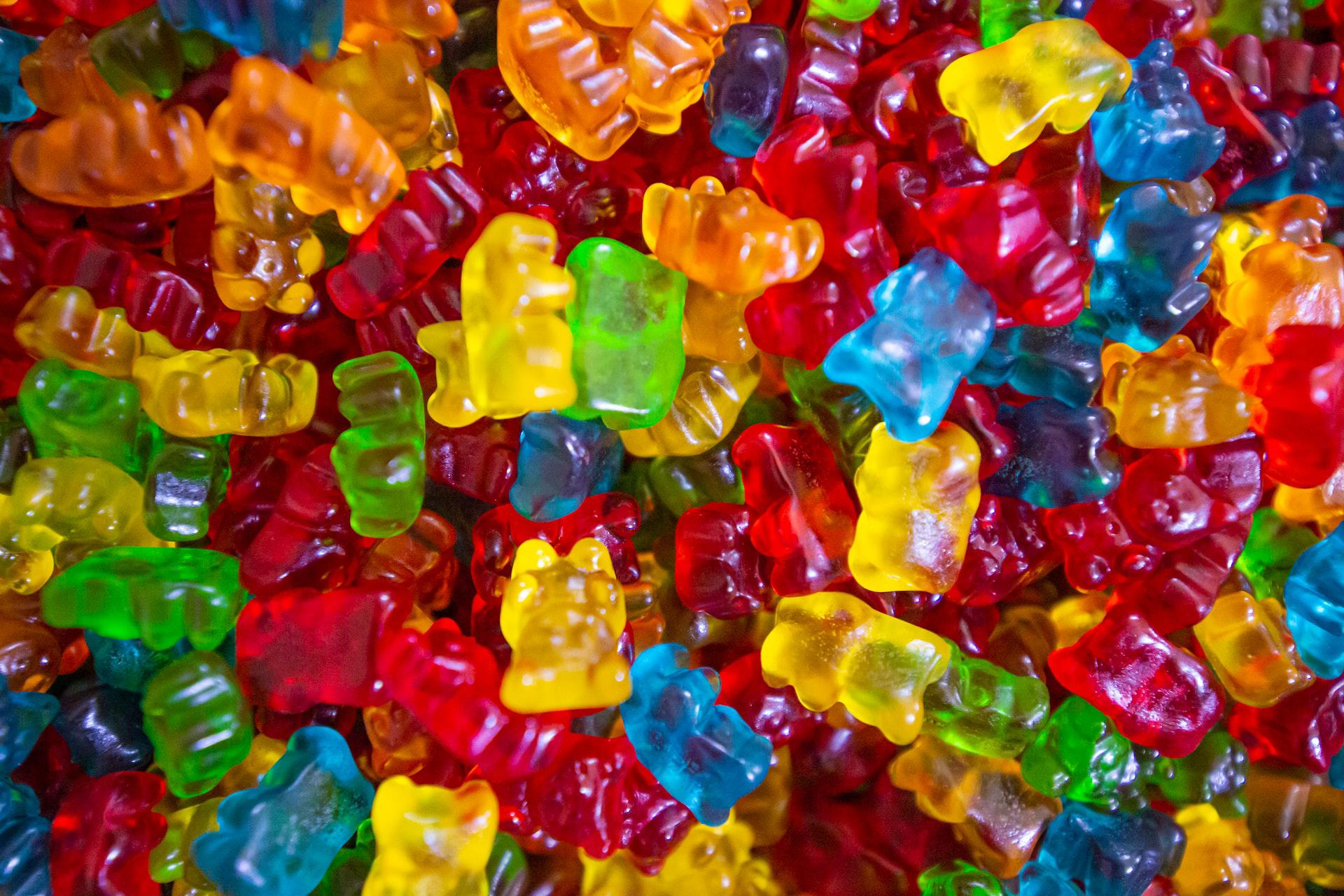 a big pile of gummy bears