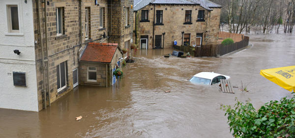 a flooded street